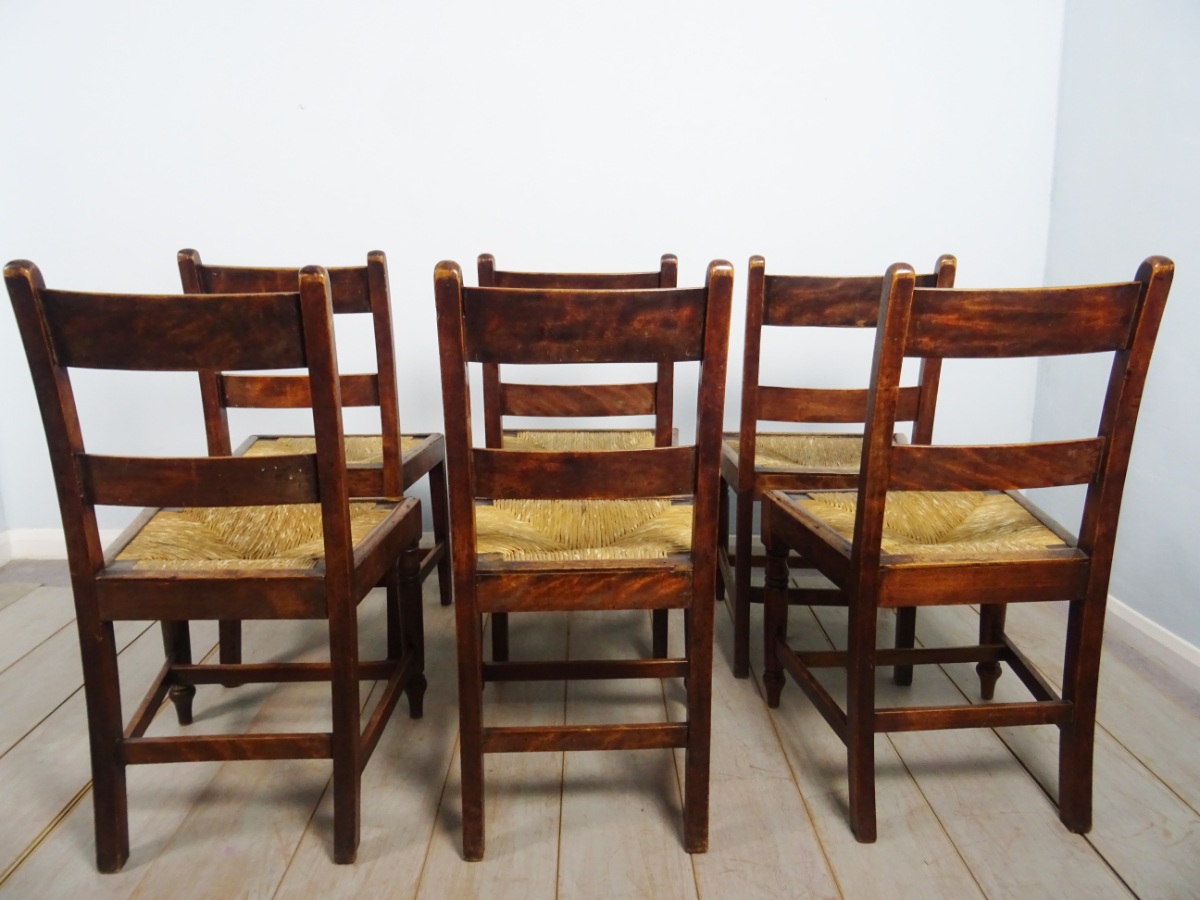 Country dining chairs group of 6 (10).JPG